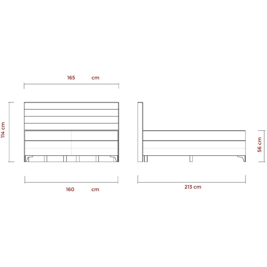 Elektriski regulējama polsterēta gulta ar matračiem MILA 160x200 cm pelēka