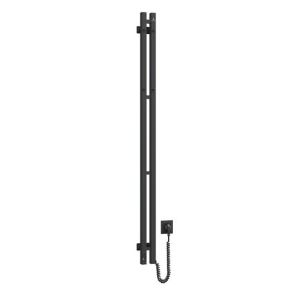 Elektrisks dvieļu žāvētājs ar termostatu SILOUETTE 106W 150x9 cm melns labais