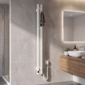 Elektrisks dvieļu žāvētājs ar termostatu SILOUETTE 70W 120x9 cm balts labais