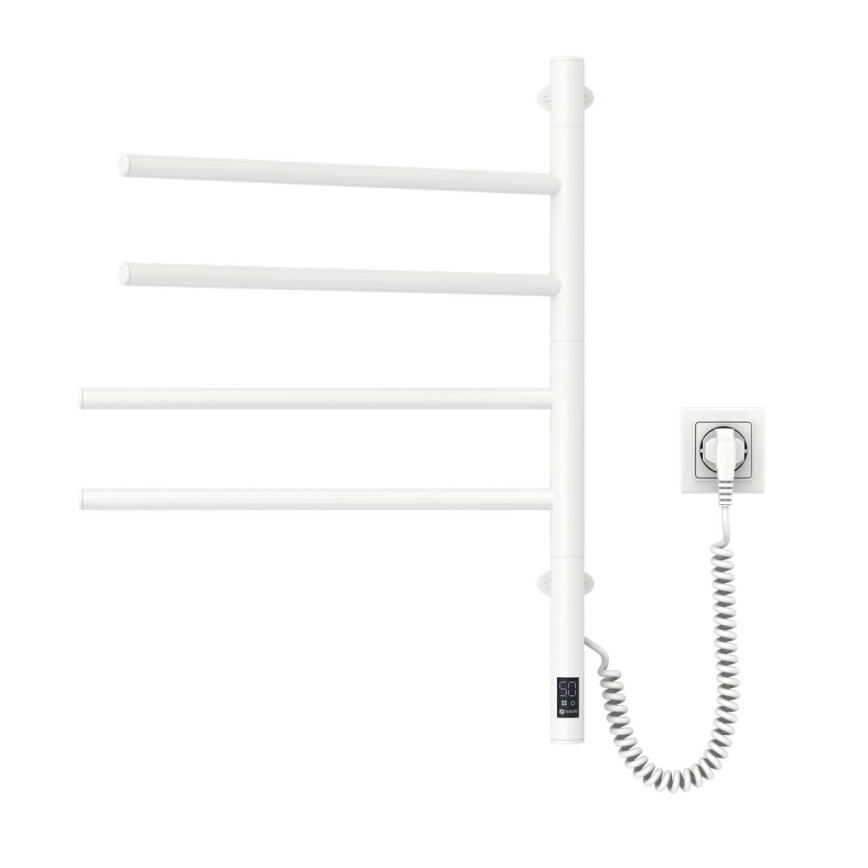 Elektrisks grozāms dvieļu žāvētājs ar termostatu ARABESQUE 150W/230V 64,6 cm IP44 balta