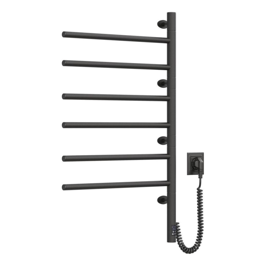 Elektrisks grozāms dvieļu žāvētājs ar termostatu ARABESQUE 196W/230V 81,8 cm IP44 melna