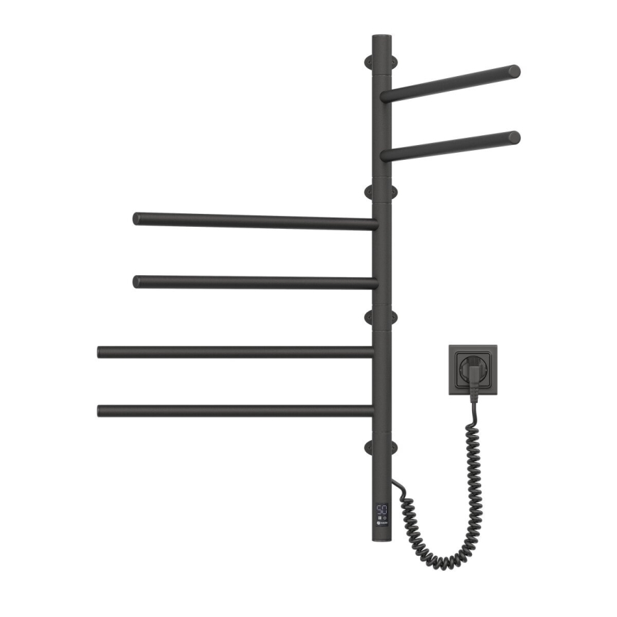 Elektrisks grozāms dvieļu žāvētājs ar termostatu ARABESQUE 196W/230V 81,8 cm IP44 melna