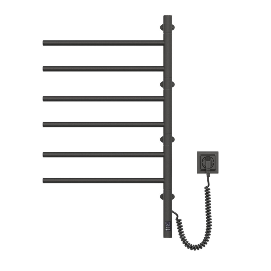 Elektrisks grozāms dvieļu žāvētājs ar termostatu ARABESQUE 196W/230V 81,8 cm IP44 melna