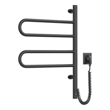 Elektrisks grozāms dvieļu žāvētājs ar termostatu FOUETTE 128W/230V 64,6 cm IP44 melna