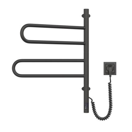 Elektrisks grozāms dvieļu žāvētājs ar termostatu FOUETTE 128W/230V 64,6 cm IP44 melna