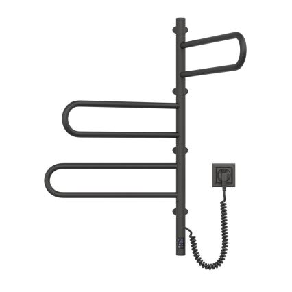 Elektrisks grozāms dvieļu žāvētājs ar termostatu FOUETTE 185W/230V 81,8 cm IP44 melna