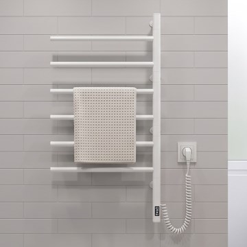 Elektrisks pagriežams dvieļu žāvētājs ar termostatu ARABESQUE 105W 80x49 cm balts