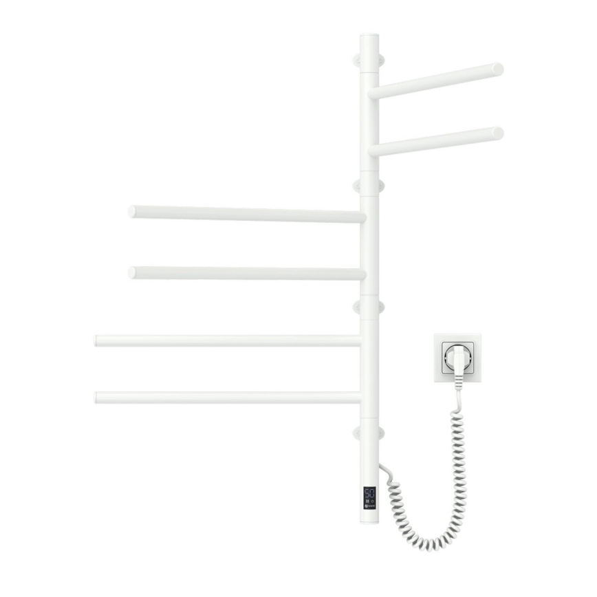 Elektrisks pagriežams dvieļu žāvētājs ar termostatu ARABESQUE 105W 80x49 cm balts