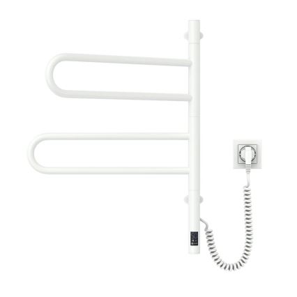 Elektrisks pagriežams dvieļu žāvētājs ar termostatu FOUETTE 60W 65X49 cm  balts