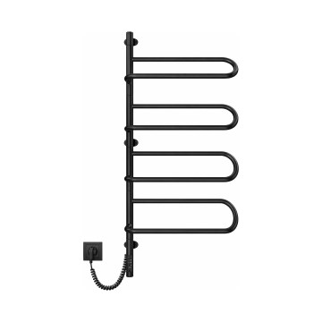 Elektrisks pagriežams dvieļu žāvētājs ELECTRA 120W/230V 102,5x47,5 cm, nerūsējošais tērauds/melns, kreisā versija