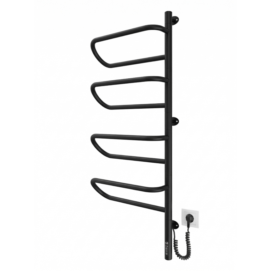 Elektrisks rotējošs dvieļu žāvētājs ELECTRA 120W/230V 102,5x44,5 cm nerūsējošs/melns labais