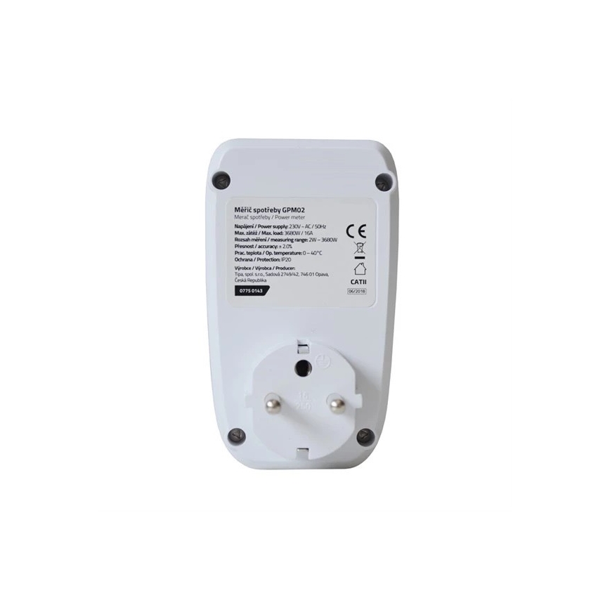Elektroenerģijas patēriņa skaitītājs 3680W/230V