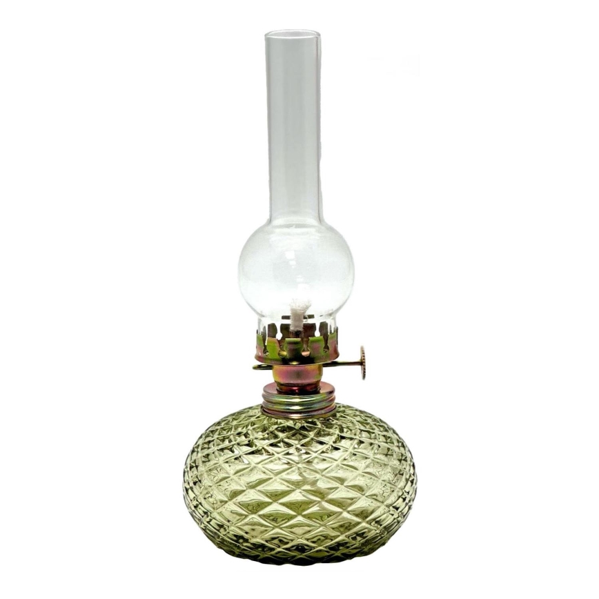 Eļļas lampa Eliška 20 cm, meža zaļa