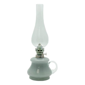 Eļļas lampa TEREZA 34 cm pelēka opālains