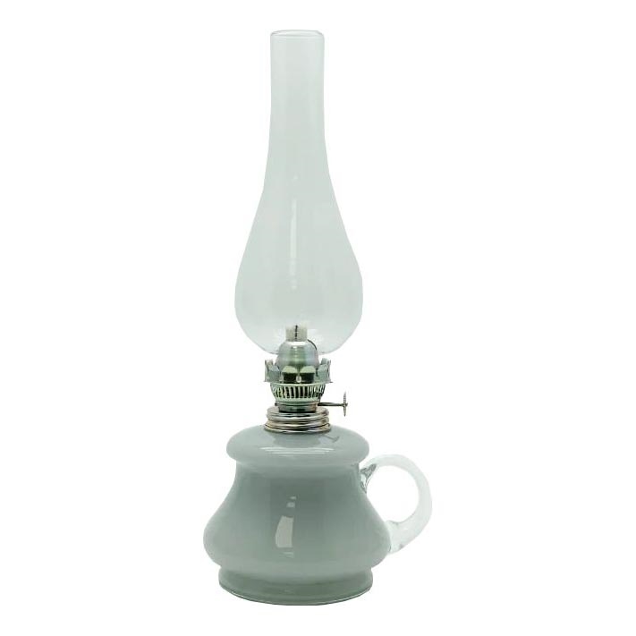 Eļļas lampa TEREZA 34 cm pelēka opālains
