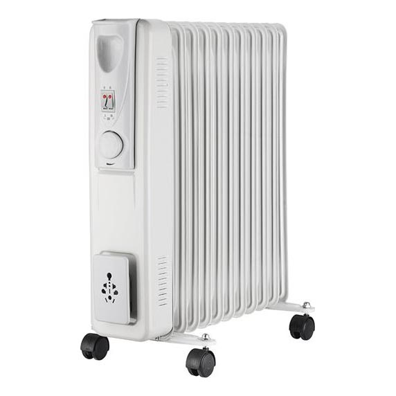 Eļļas radiators ar 11 sekcijām, 1000/1500/2500 W, 230 V