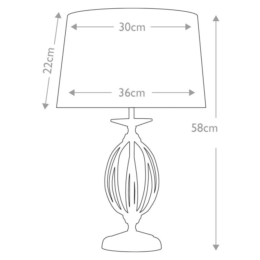 Elstead - Galda lampa AEGEAN 1xE27/60W/230V spīdīgi hromēts