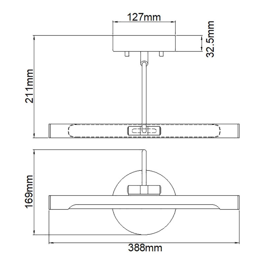 Elstead ALTON-PL-S-BB - LED Gleznas gaismeklis ALTON LED/6W/230V zelta