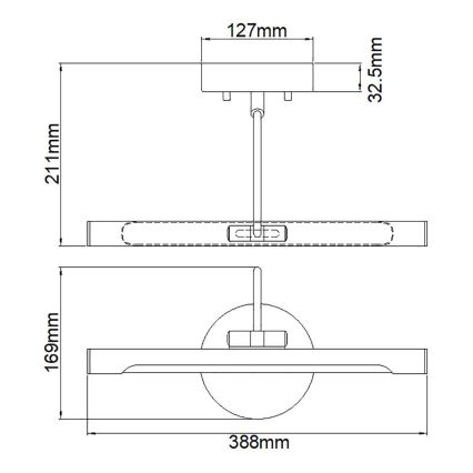 Elstead ALTON-PL-S-BLK - LED Gleznas gaismeklis ALTON LED/6W/230V melns