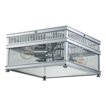 Elstead - Āra griestu gaismeklis HOLBORN 2xE27/60W/230V IP44 pulēts hroms