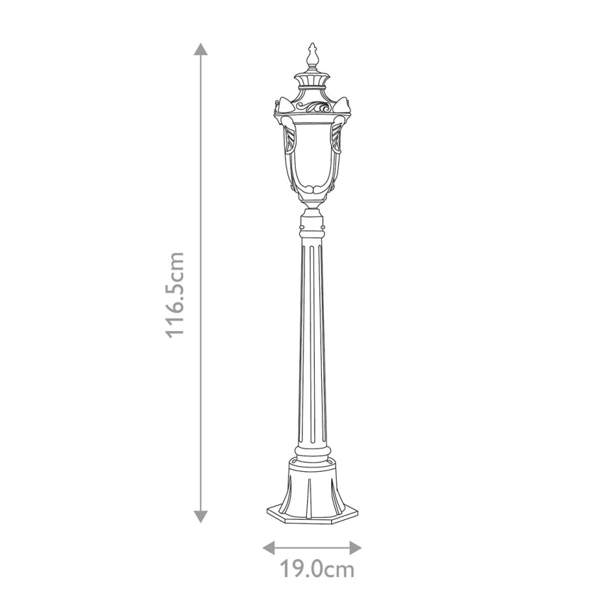 Elstead - Āra lampa PHILADELPHIA 1xE27/100W/230V IP44 melna