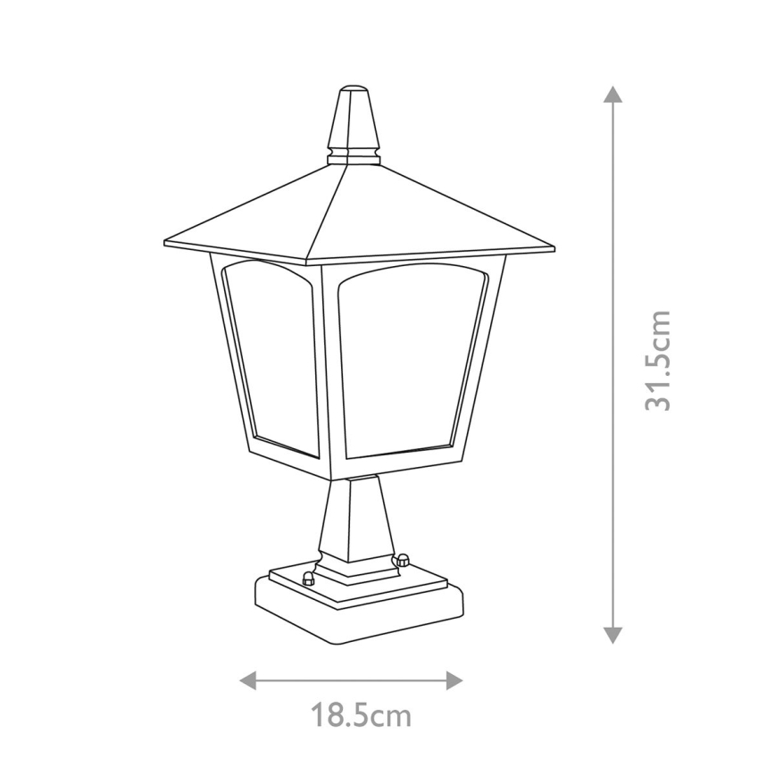 Elstead - Āra lampa YORK 1xE27/100W/230V IP43