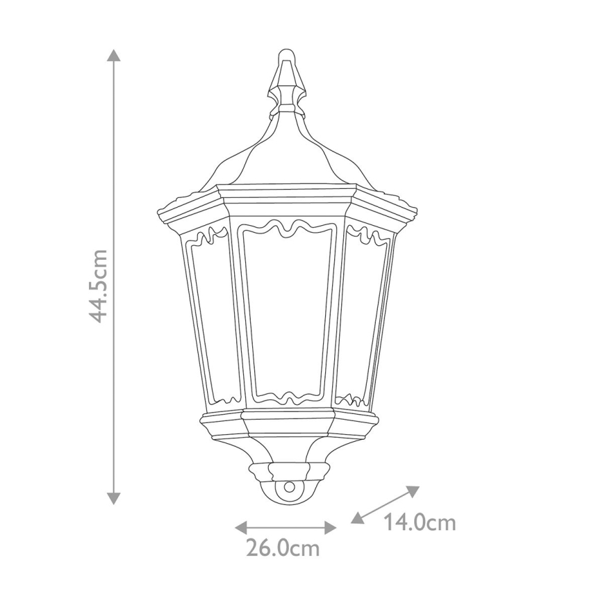 Elstead - Āra sienas lampa ar sensoru MEDSTEAD 1xE27/100W/230V IP43
