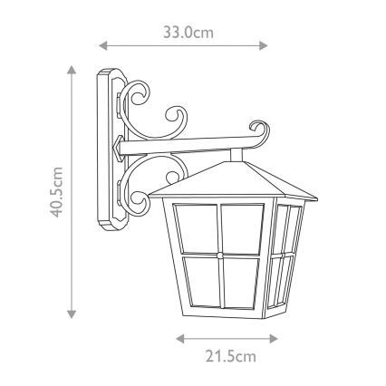 Elstead - Āra sienas lampa CANTERBURY 1xE27/100W/230V IP43