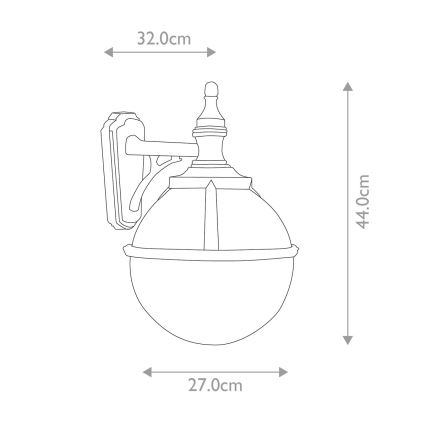 Elstead - Āra sienas lampa GLENBEIGH 1xE27/100W/230V IP44
