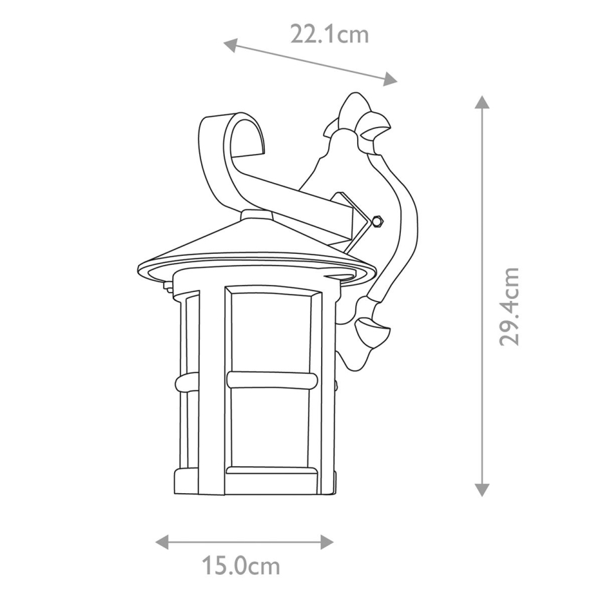 Elstead - Āra sienas lampa HEREFORD 1xE27/100W/230V IP43