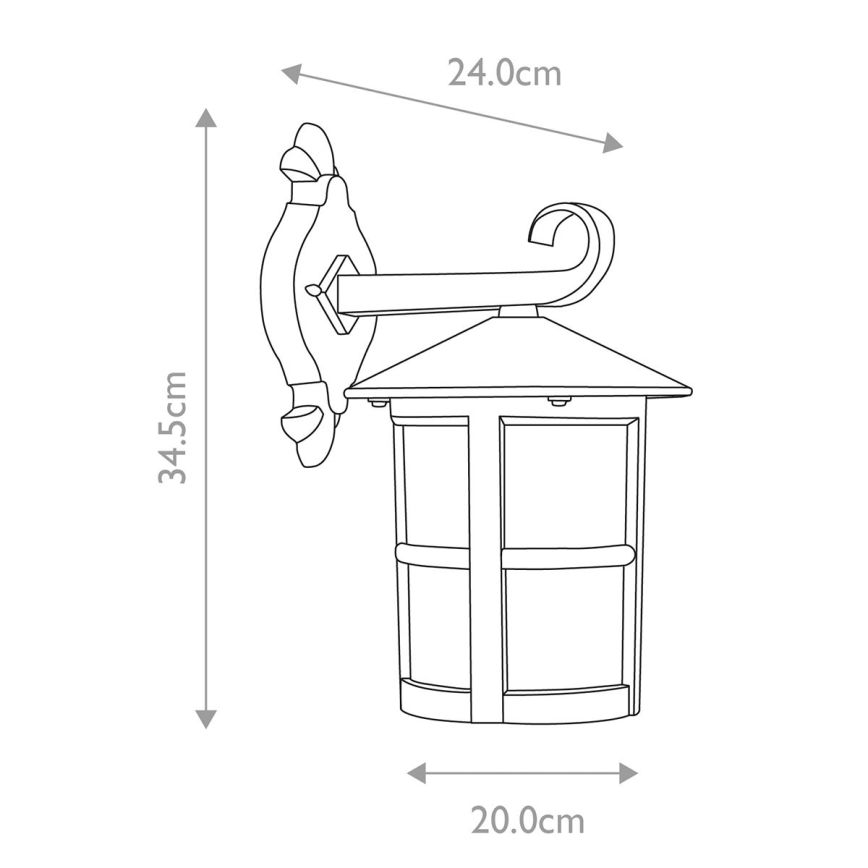 Elstead - Āra sienas lampa HEREFORD 1xE27/100W/230V IP43