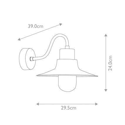 Elstead - Āra sienas lampa SHELDON 1xE27/100W/230V IP44 tirkīza