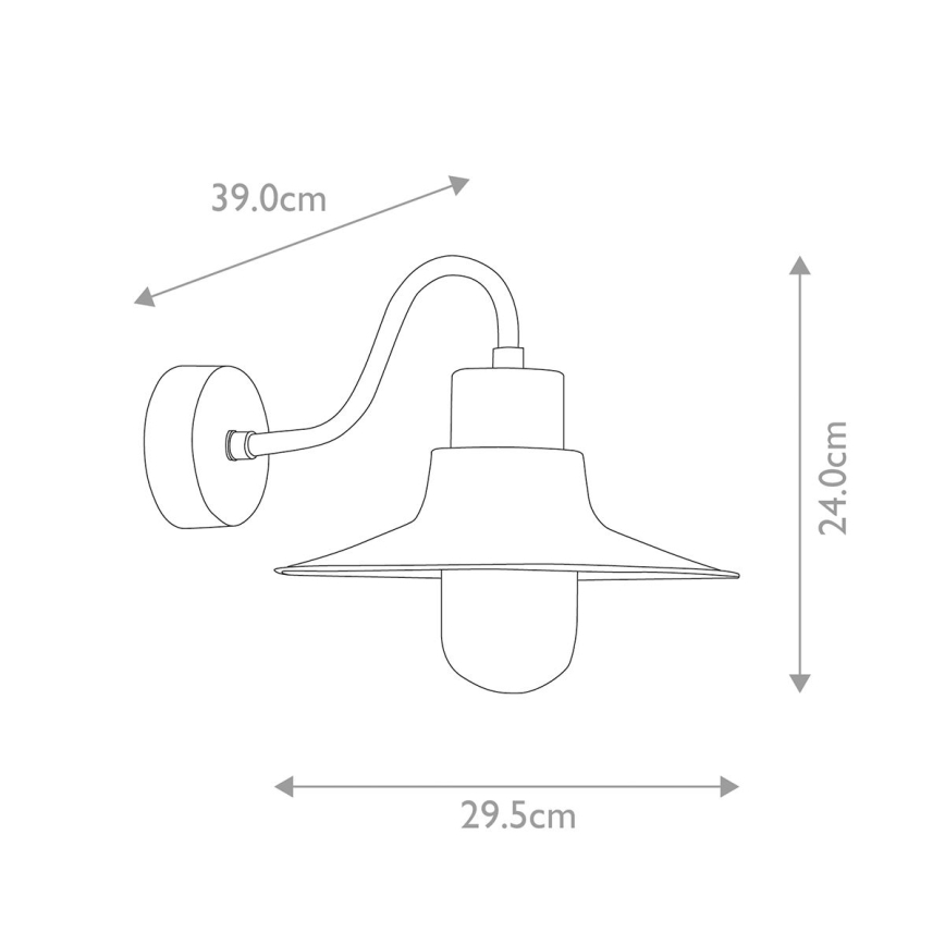Elstead - Āra sienas lampa SHELDON 1xE27/100W/230V IP44 tirkīza
