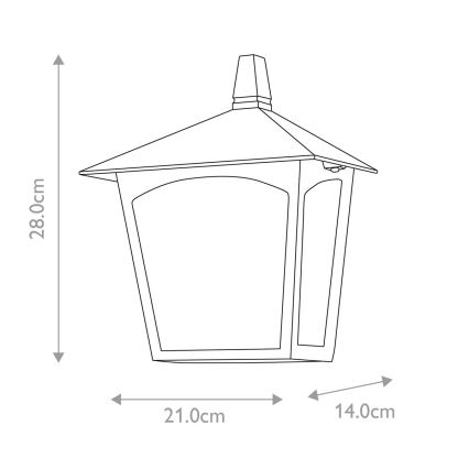 Elstead - Āra sienas lampa YORK 1xE27/100W/230V IP23