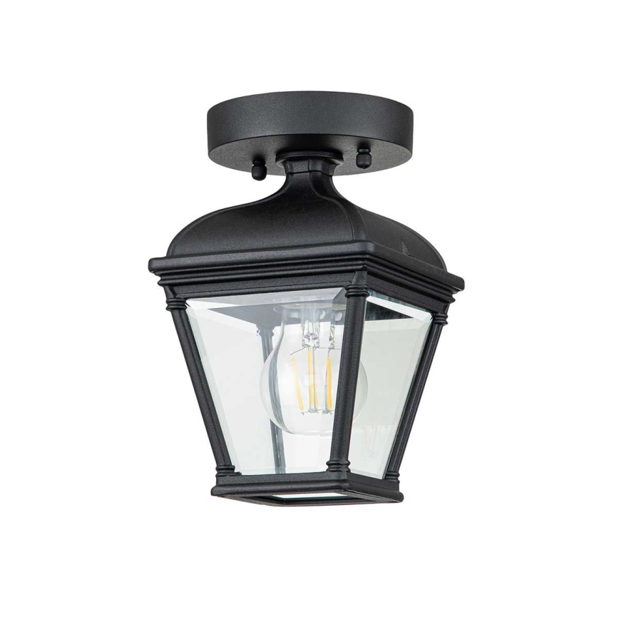 Elstead - Āra griestu gaismeklis BAYVIEW 1xE27/60W/230V IP44 melns