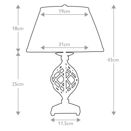 Elstead - Galda lampa BELFRY 1xE27/60W/230V