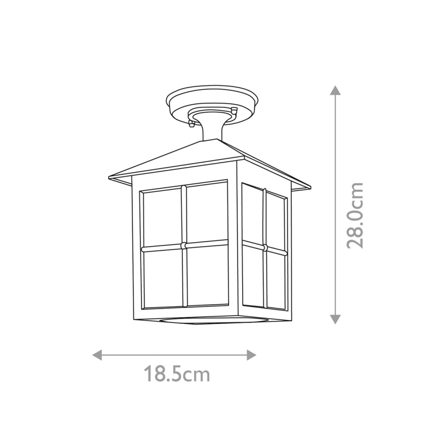 Elstead BL18A-BLACK - Pieliekama āra lustra WINCHESTER 1xE27/100W/230V IP43