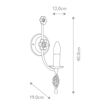 Elstead - Sienas lampa BELFRY 1xE14/60W/230V
