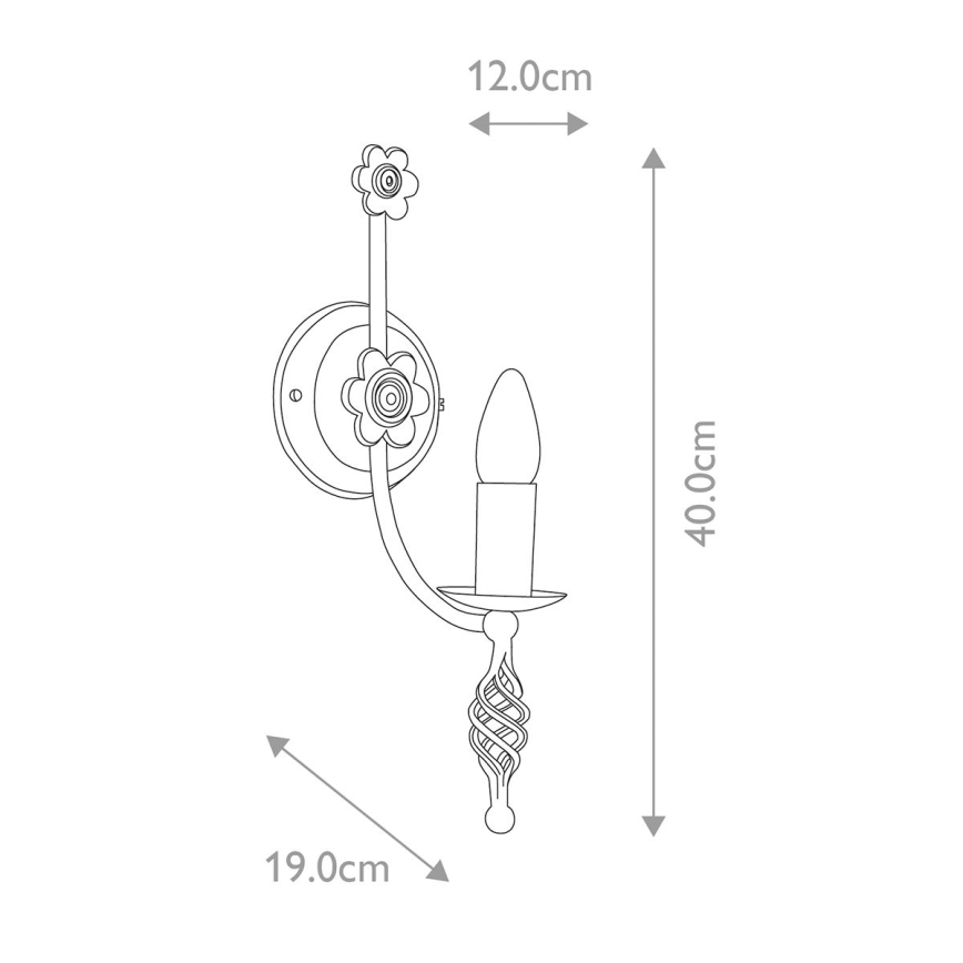 Elstead - Sienas lampa BELFRY 1xE14/60W/230V
