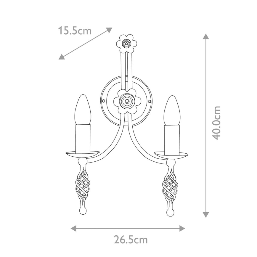 Elstead - Sienas lampa BELFRY 2xE14/60W/230V