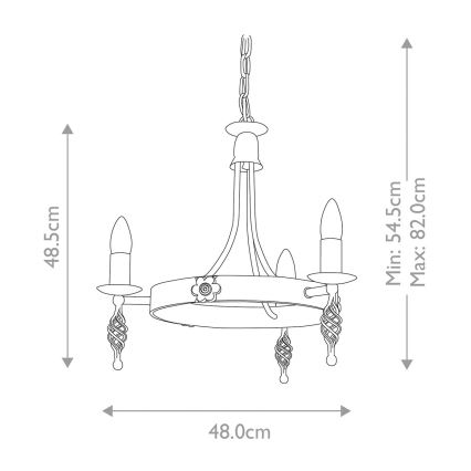 Elstead - Lustra ar ķēdi BELFRY 3xE14/60W/230V