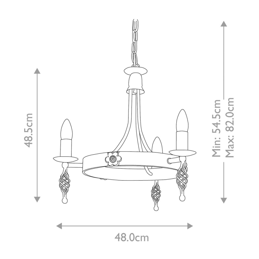 Elstead - Lustra ar ķēdi BELFRY 3xE14/60W/230V