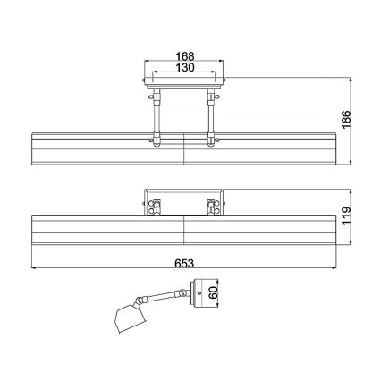 Elstead - Gleznu apgaismojums CHAWTON 4xE14/40W/230V bronzas krāsā