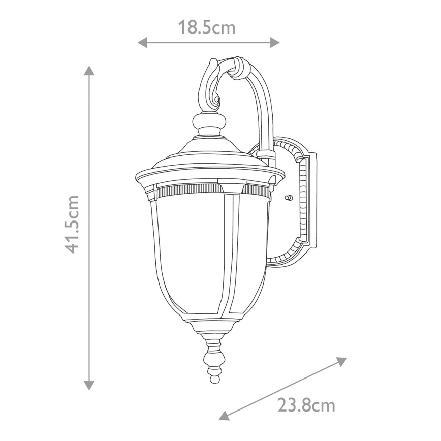 Elstead - Āra sienas lampa CLEVELAND 1xE27/60W/230V IP44