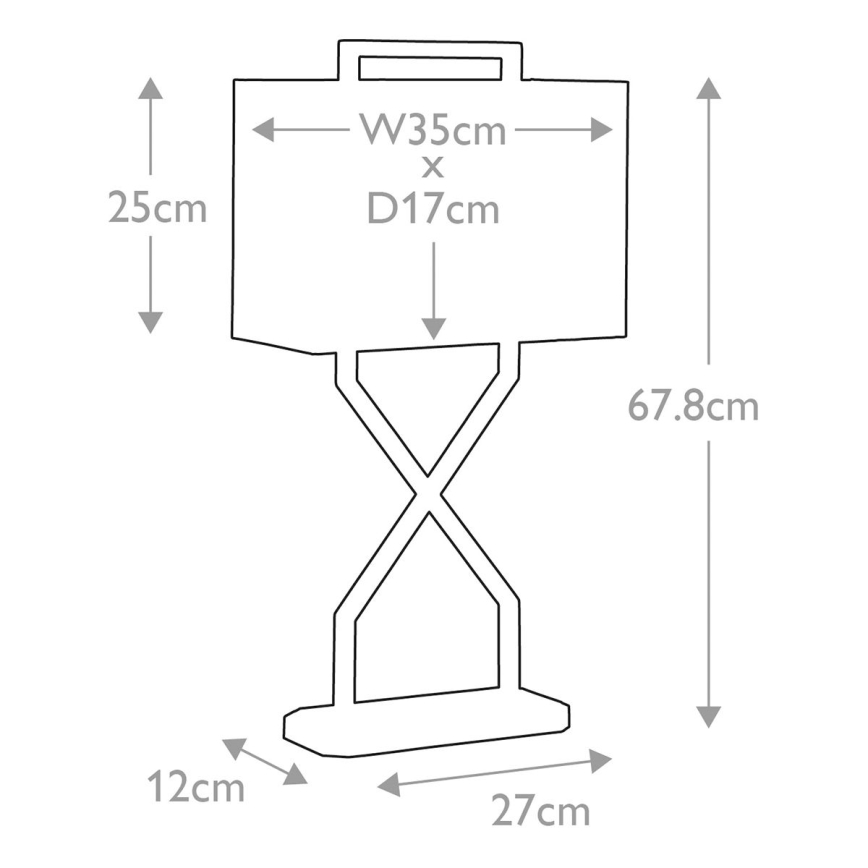 Elstead - Galda lampa CROSS 1xE27/60W/230V zelta/zila
