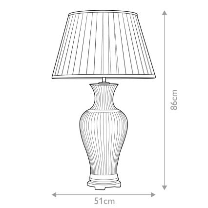 Elstead - Galda lampa DALIAN 1xE27/60W/230V
