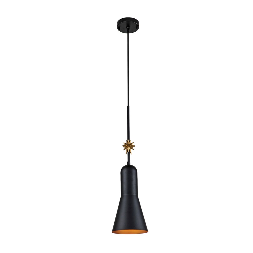 Elstead - Lustra ar auklu ETOILE 1xE27/60W/230V d. 17,8 cm melna