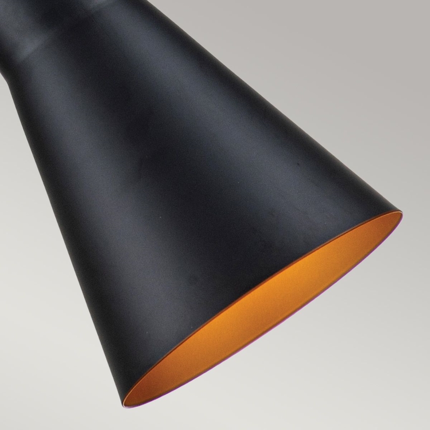 Elstead - Lustra ar auklu ETOILE 1xE27/60W/230V d. 17,8 cm melna