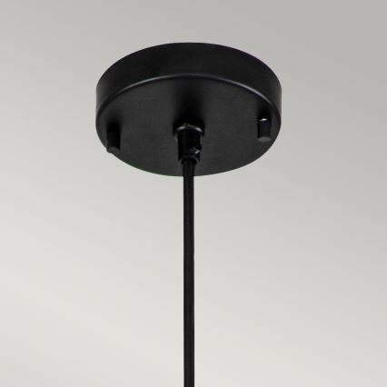 Elstead - Lustra ar auklu ETOILE 1xE27/60W/230V d. 17,8 cm melna