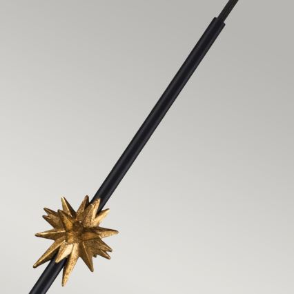 Elstead - Lustra ar auklu ETOILE 1xE27/60W/230V d. 17,8 cm melna